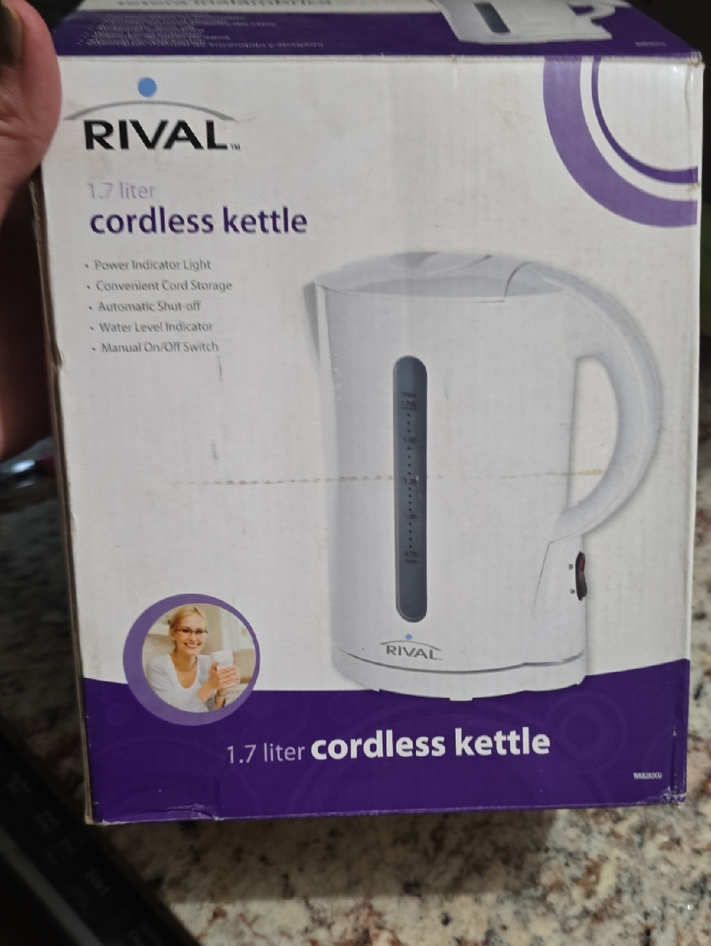 Rival 1.7L White Cordless Kettle - Electric Tea Kettle BRAND NEW!